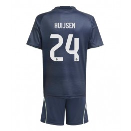 Real Madrid Dean Huijsen #24 Uit tenue Kids 2025-26 Korte Mouw (+ Korte broeken)
